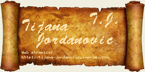 Tijana Jordanović vizit kartica